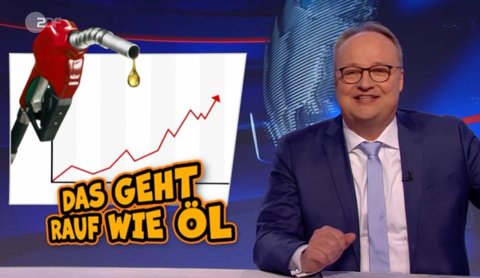 Kann Cannabis die Ölkrise beenden helfen? "heute-show"-Moderator Oliver Welke zeigte interessante Lösungsansätze auf. (Bild: ZDF)