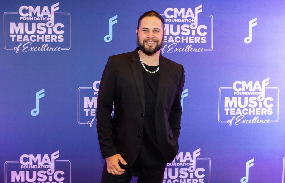 Filmore, attends the CMA Foundation's Music Teachers of Excellence Event at Belmont's Fisher Center for the Performing Arts in Nashville , Tenn., Tuesday, Sept. 19, 2023.