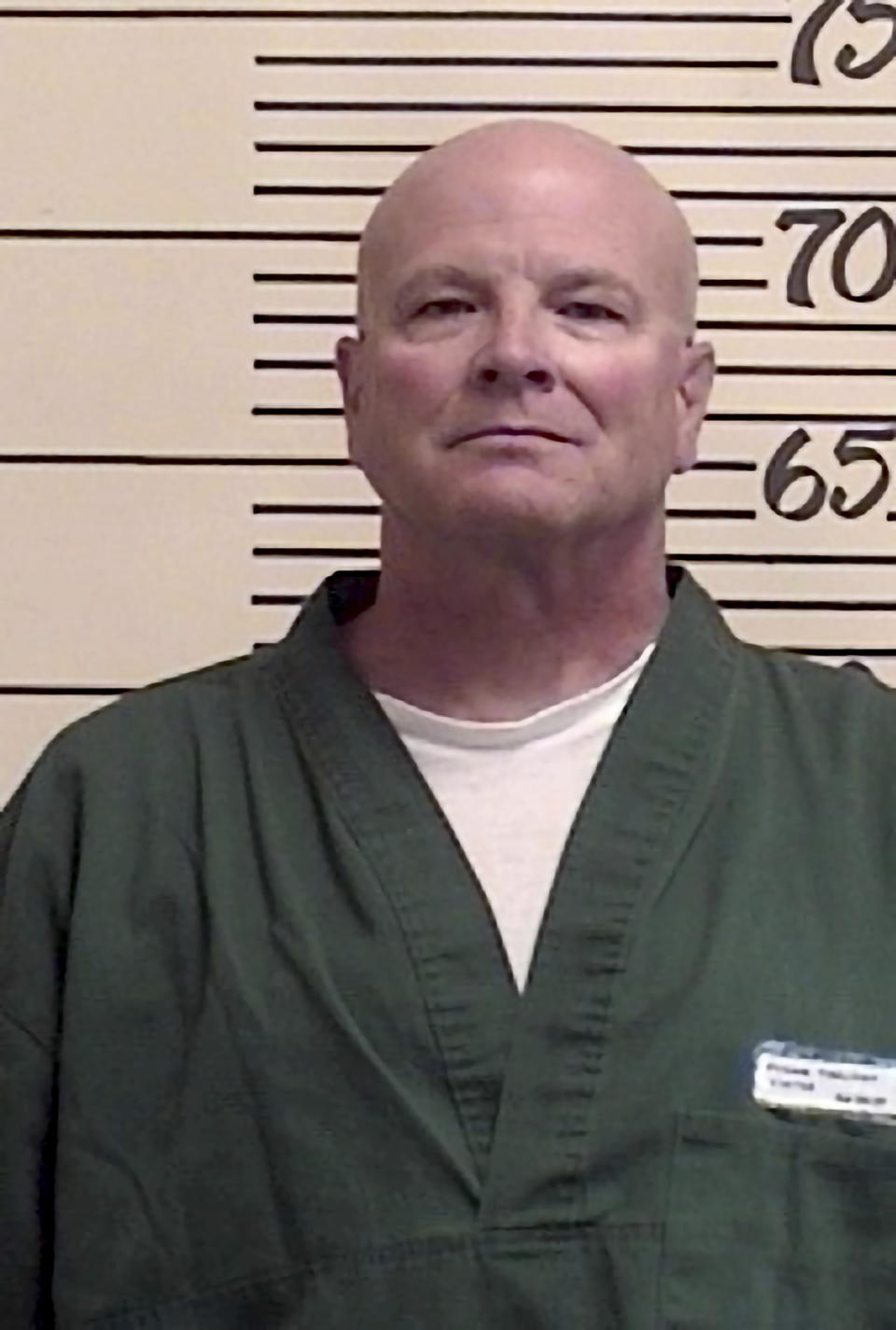 This undated photo provided by the Colorado Department of Corrections shows Timothy Joseph Evans, the former priest convicted of abusing teens. Lawsuit targets Evans, a priest convicted in 2007 of sexually abusing other teens in two Colorado counties around the same time frame. The Vatican laicized Evans, essentially removing him from the priesthood, while he was in prison. He was paroled in 2020 with plans to live with family and find work in Grand Junction, Colorado. (Colorado Department of Corrections via AP)