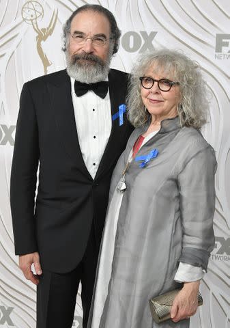 <p>Neilson Barnard/Getty</p> Mandy Patinkin and Kathryn Grody in 2017