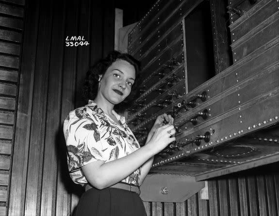 A woman working at NACA, NASA's predecessor, in 1943.