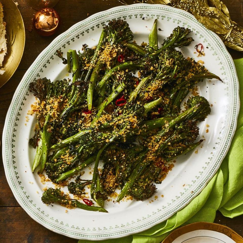 <p>In this vibrant side dish, golden brown crumbs and lemon zest top the nutritious veggie for crowd-pleasing appeal.</p><p><em>Get the <a href="https://www.womansday.com/food-recipes/food-drinks/a29832569/crispy-roasted-broccolini-recipe/" rel="nofollow noopener" target="_blank" data-ylk="slk:Crispy Roasted Broccolini recipe;elm:context_link;itc:0;sec:content-canvas" class="link ">Crispy Roasted Broccolini recipe</a>.</em></p>