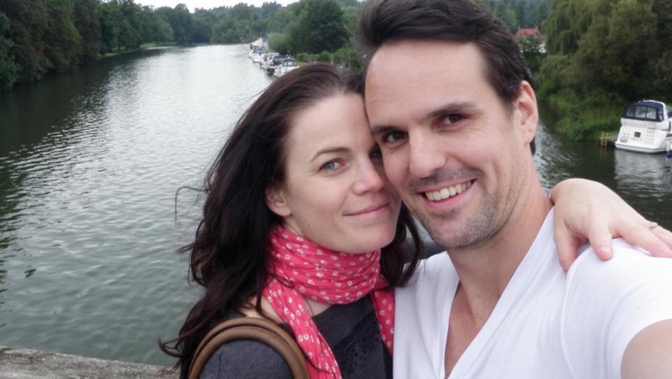 Melle Stewart and her husband Ben Lewis are living in London. Source: GoFundMe