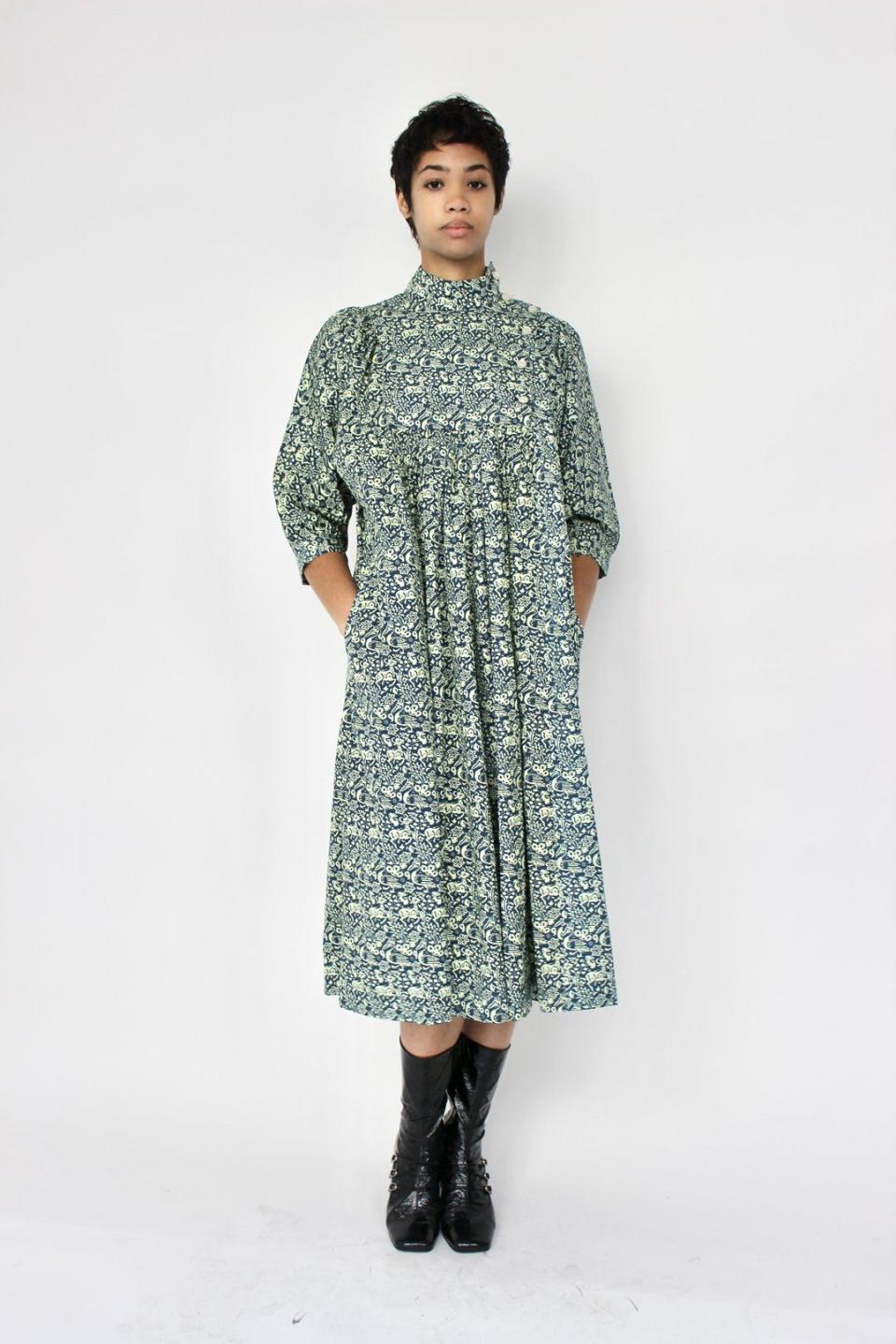 Laura Ashley x BATSHEVA Smock Dress in Whinlatter