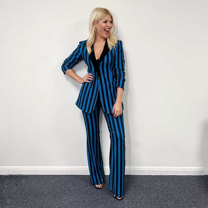 Holly Willoughby in her blue suit