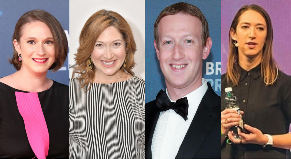 Donna Zuckerberg, Randy Zuckerberg, Mark Zuckerberg, Arielle Zuckerberg.