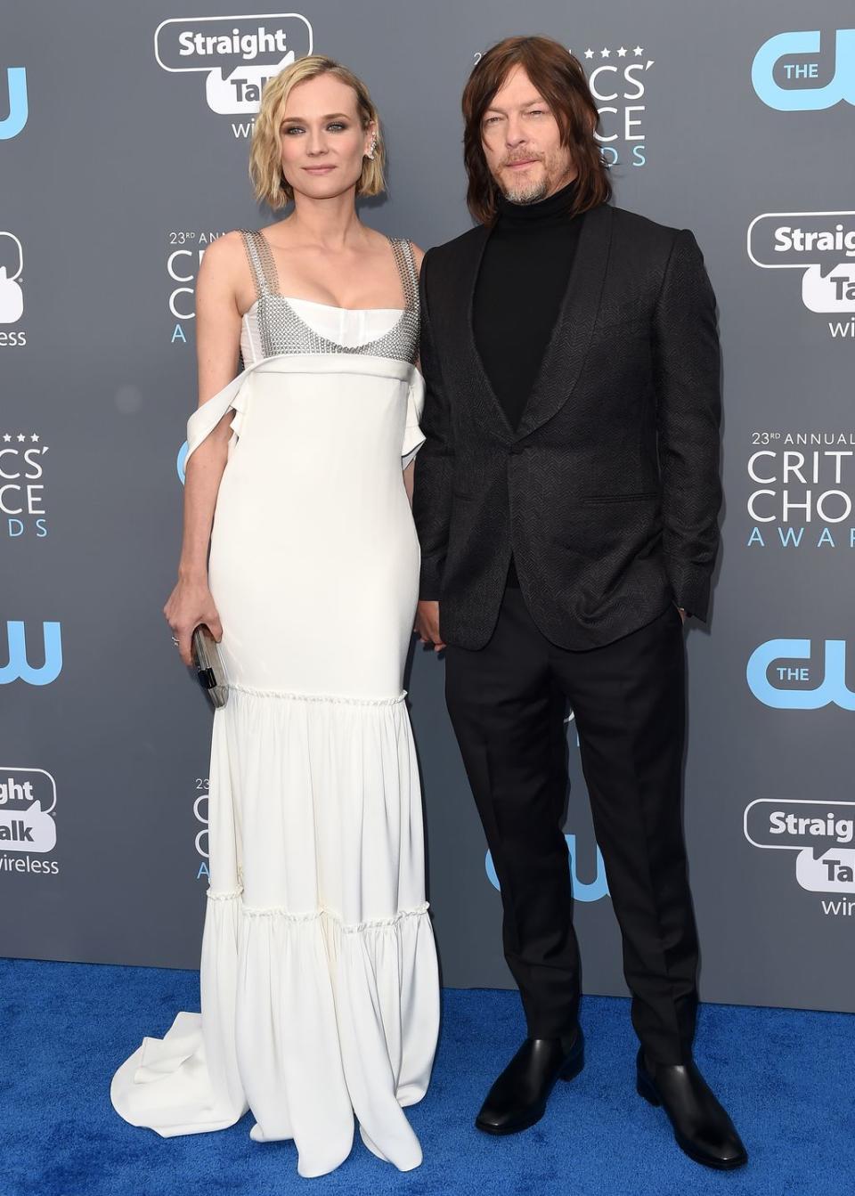 <p><strong>How long they've been together: </strong>Kruger and Reedus met in 2015 on the set of the indie film, <em>Sky</em>. Throughout the following months rumors swirled about the duo, made even more salacious as Kruger had just broken up with her boyfriend of 10 years, Joshua Jackson. They didn't make their red carpet debut until the 2018 Golden Globes. </p><p><strong>Why you forgot they're together: </strong>Between the laid-back attitude of these famous actors and the relentless speculation of whether they were together at the beginning of their relationship, it's easy to forget that they are, indeed, an item. In November 2018, the couple became parents to a baby girl, but in the interest of privacy, have not revealed any details. <strong><br></strong></p>