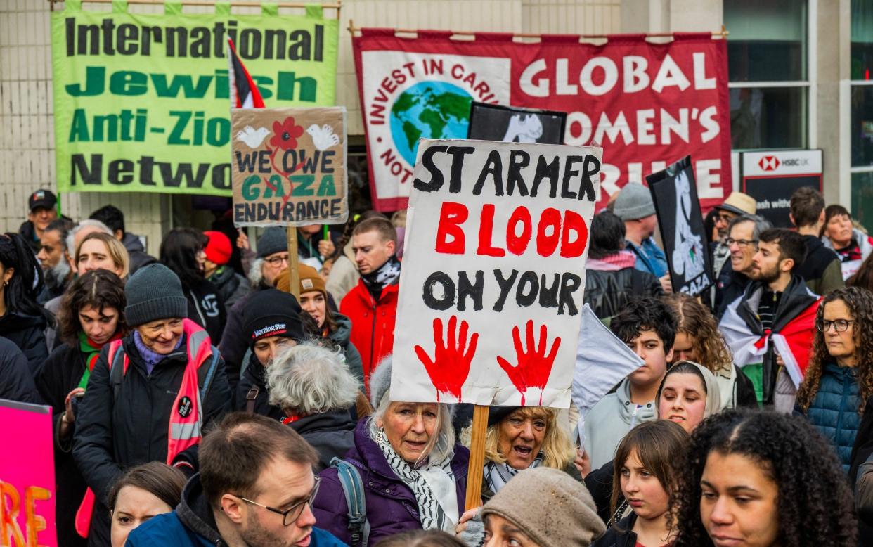 Pro-Palestinian protesters held a demonstration near Sir Keir Starmer's office earlier this year