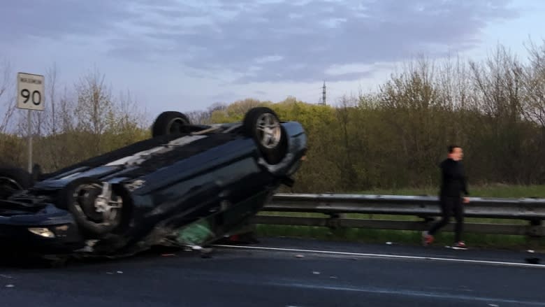 Man arrested after 2-vehicle crash on Don Valley Parkway