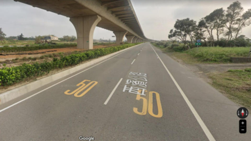 超速絕對需要譴責，但是途中的西濱公路又長又直，但速限只有50km/h非常的不合理。(圖片來源/ Google Map)