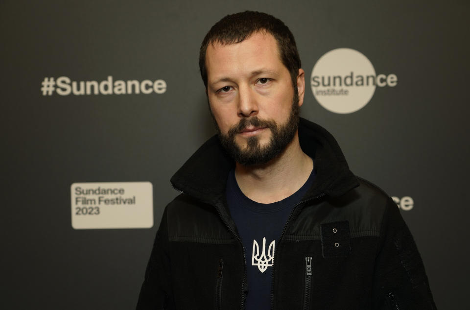Associated Press video journalist Mstyslav Chernov, the director/producer/cinematographer of the documentary film "20 Days in Mariupol," poses at the premiere of the film at the 2023 Sundance Film Festival, Friday, Jan. 20, 2023, in Park City, Utah. (AP Photo/Chris Pizzello)