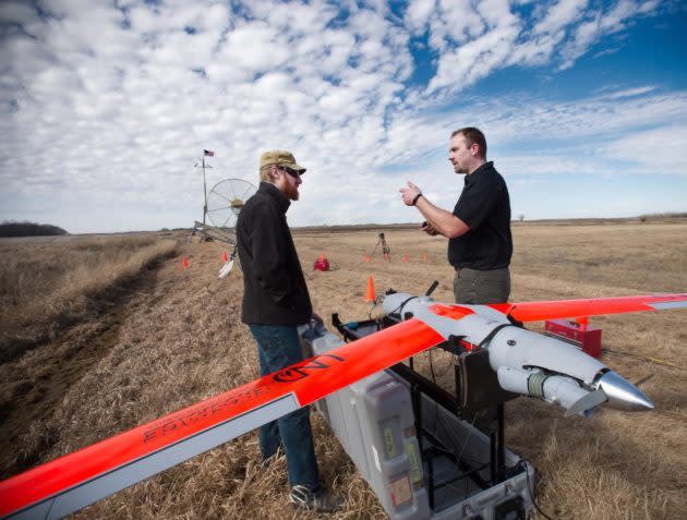 UND drone in field