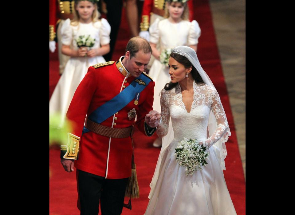 We finally know who made her dress, but who provided Kate Middleton's wedding day fragrance? <a href="http://www.graziadaily.co.uk/fashion/archive/2011/05/03/but-how-did-kate-middleton-smell.htm" target="_hplink">The girls at <em>Grazia</em> have it on good word</a> that the Duchess of Cambridge's perfume was White Gardenia Petals by British fragrance brand Illuminum. Described as "fragrant as a vase of white flowers, quivering in the breeze by an open window," the perfume sounds like it was the perfect match for Kate's delicate white dress. But the real question: did William like it? (Getty photo)  