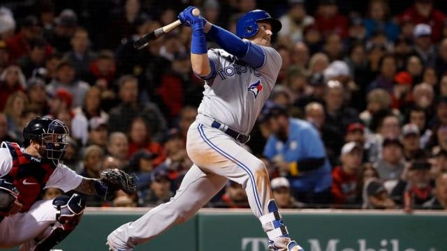 Toronto Blue Jay Justin Smoak's home run ball winds up with