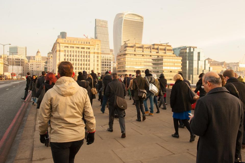 UK businesses are moving more traditional head-office jobs outside of London after a surge in the cost of living and housing costs makes it cheaper to employ people elsewhere.(Dominic Lipinski/PA) (PA Archive)