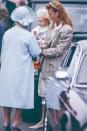 <p>The Queen greets Sarah, Duchess of York and Princess Beatrice. </p>