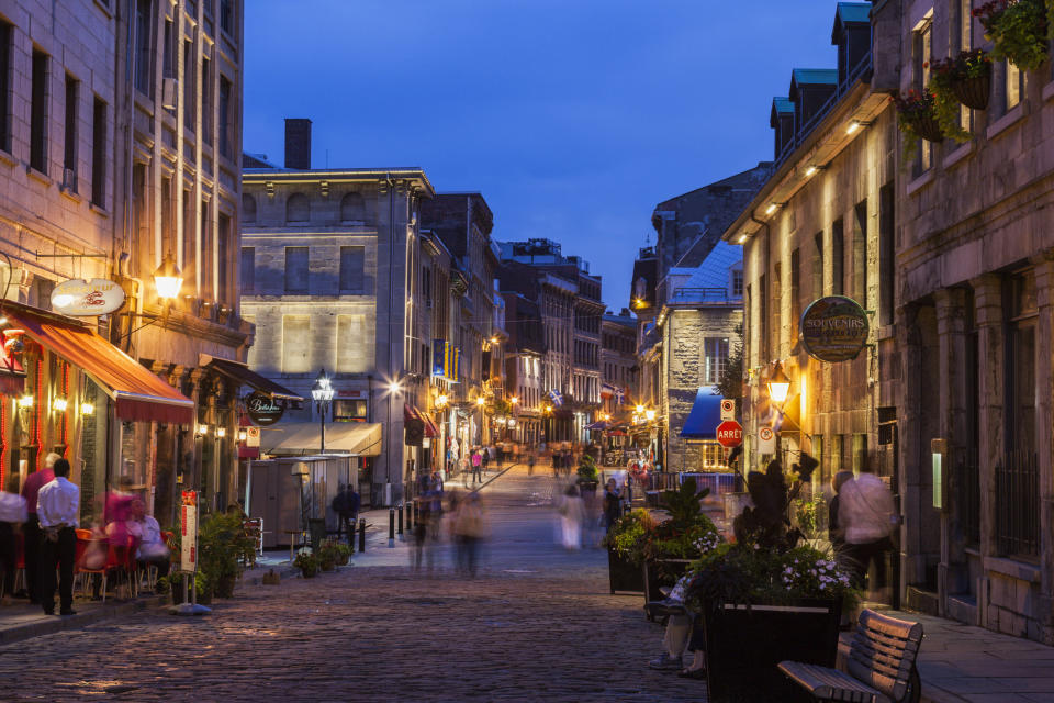 A city street in Montreal.