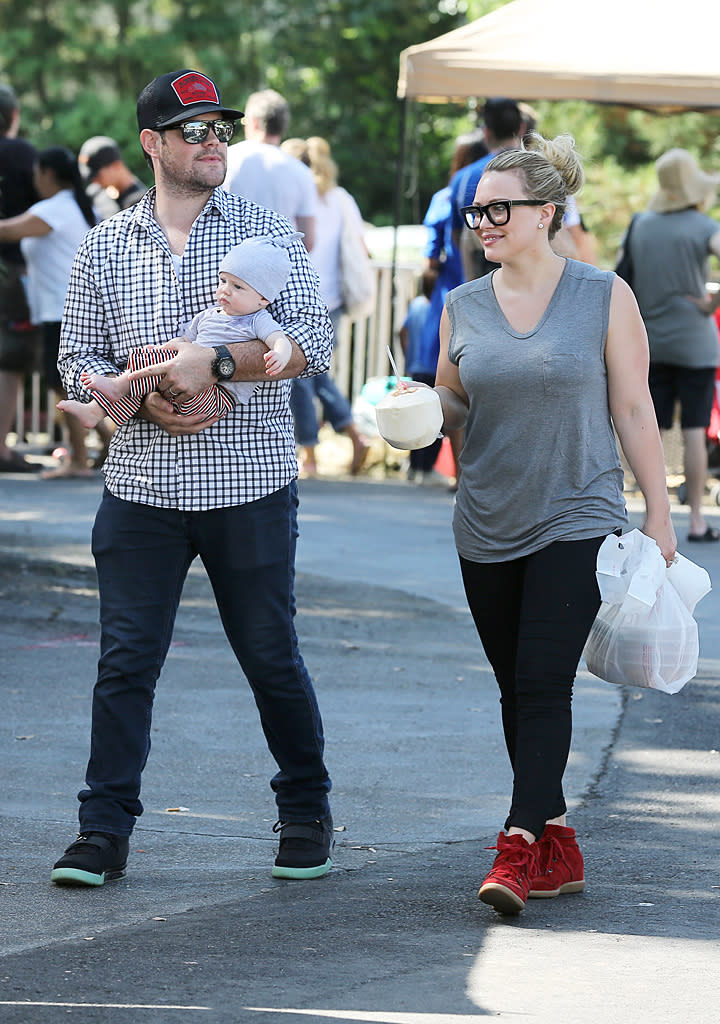 Actress and singer Hilary Duff gave birth to her first child, a boy named Luca Cruz Comrie.