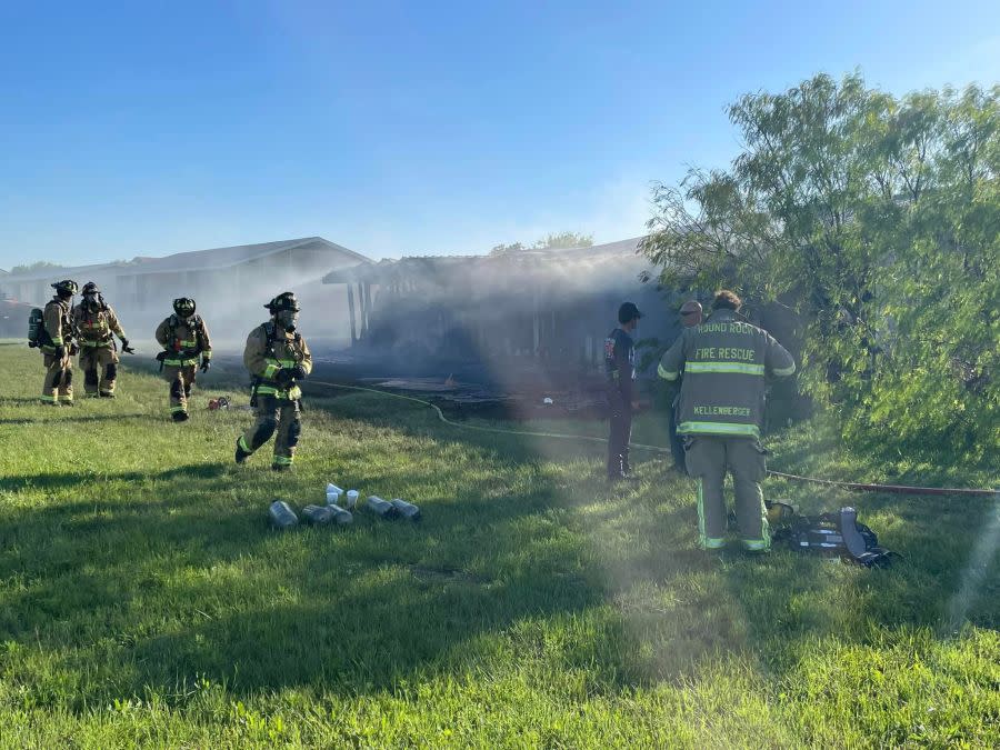 The Round Rock Fire Department responded to a structure fire at Stony Point High School on Wednesday | Courtesy Round Rock Fire Department