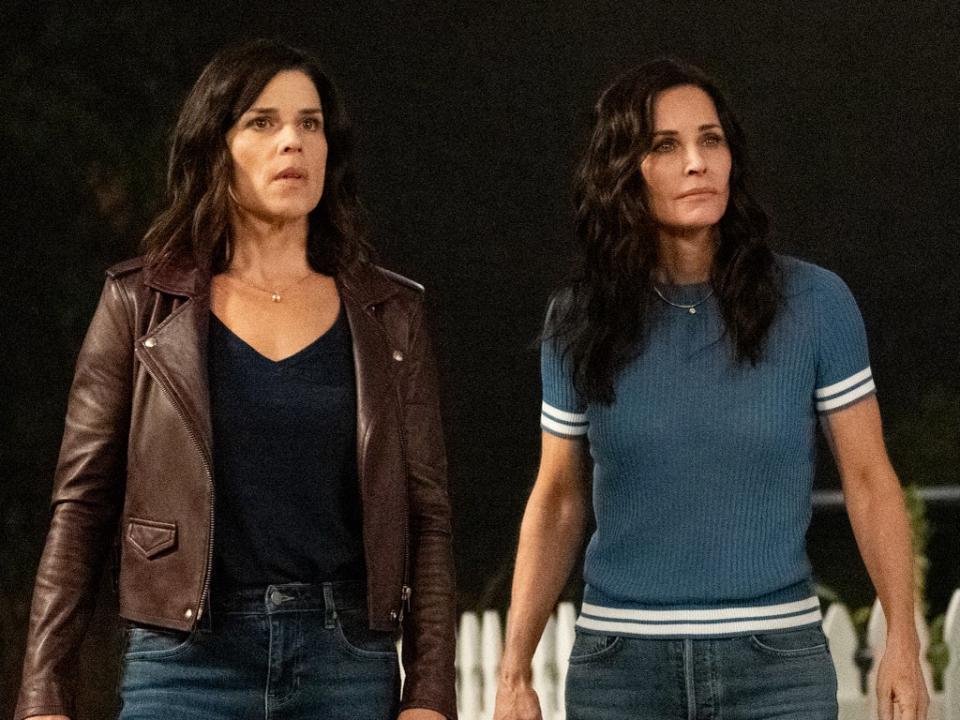 Neve Campbell and Courteney Cox in next month’s ‘Scream' (Paramount Pictures/Spyglass Media Group)