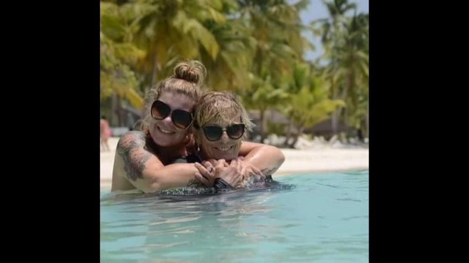 Courtney Tomlinson and her mother, the late Susanne Tomlinson, are shown on a 2021 vacation in the Dominican Republic. Susanne Tomlinson died in a Troy fire the following year.