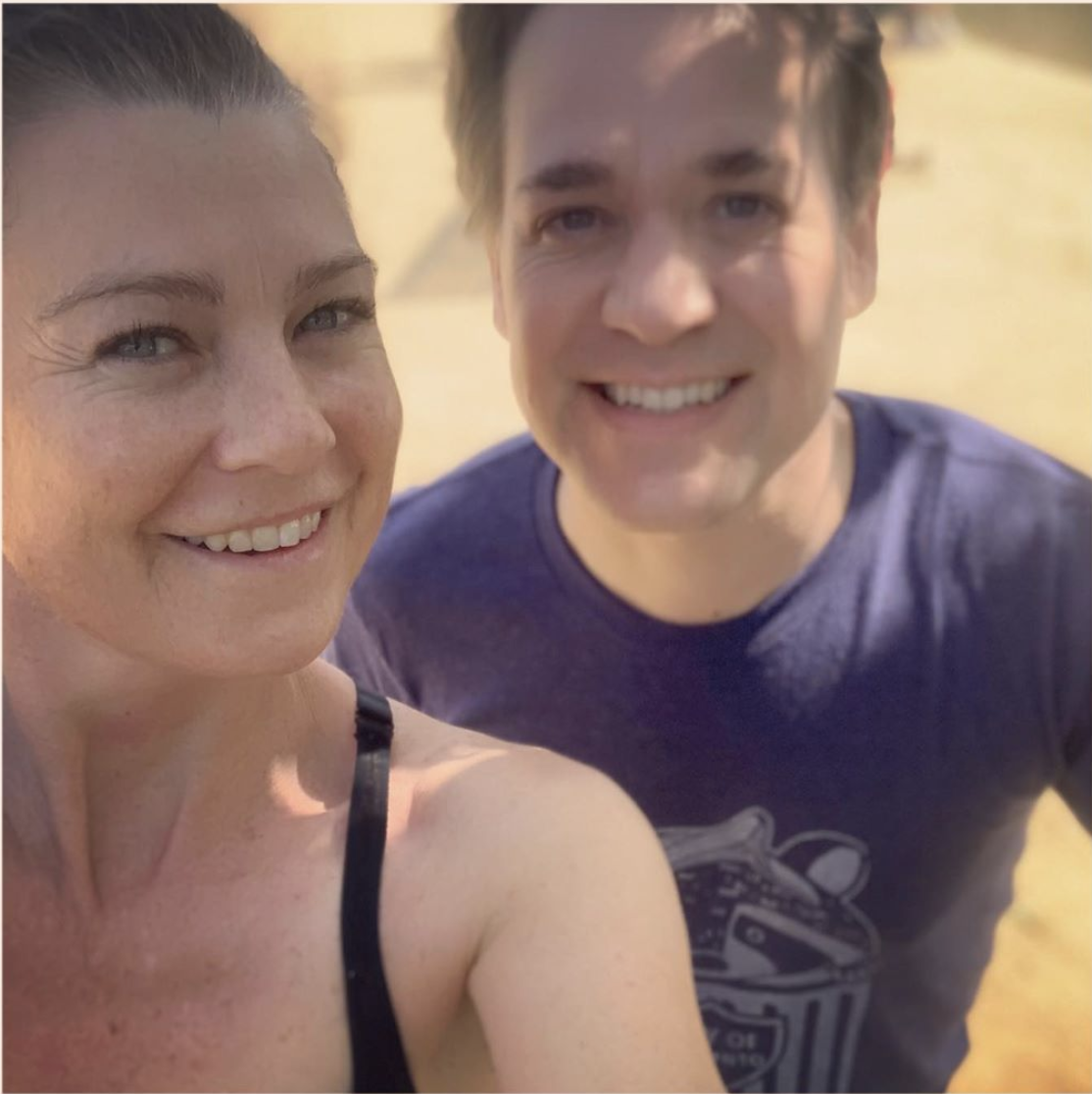 Ellen Pompeo shared a sweet selfie of herself and former "Grey's Anatomy" co-star T. R. Knight. (Photo: Instagram/Ellen Pompeo)