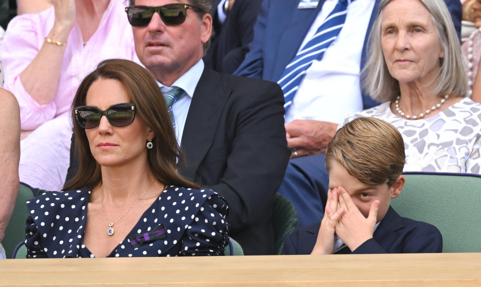 Kate y su hijo en la final del Torneo. (Photo by Karwai Tang/WireImage)