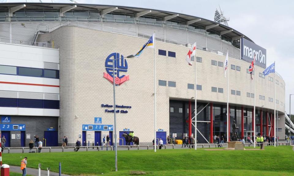 Bolton Wanderers' stadium.