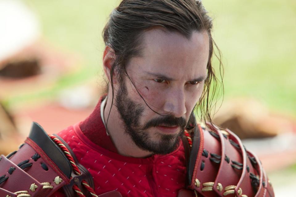 This image released by Universal Pictures shows Keanu Reeves in a scene from "47 Ronin." (AP Photo/Universal Pictures, Frank Connor)