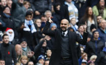 Britain Football Soccer - Manchester City v Chelsea - Premier League - Etihad Stadium - 3/12/16 Manchester City manager Pep Guardiola Action Images via Reuters / Jason Cairnduff Livepic EDITORIAL USE ONLY. No use with unauthorized audio, video, data, fixture lists, club/league logos or "live" services. Online in-match use limited to 45 images, no video emulation. No use in betting, games or single club/league/player publications. Please contact your account representative for further details.