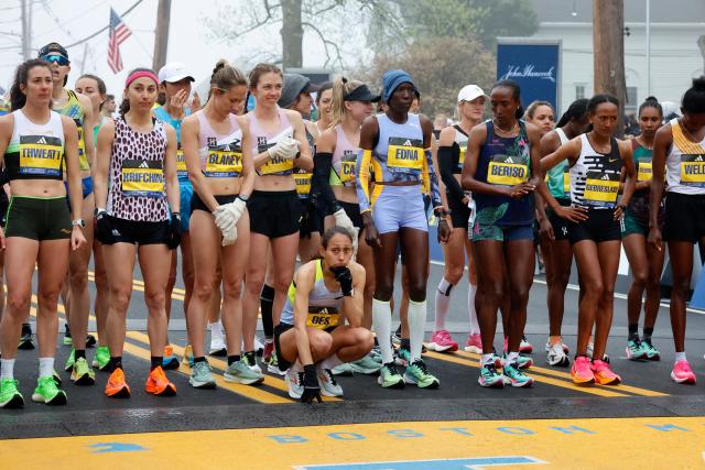 Runners kick off 127th Boston Marathon in Hopkinton