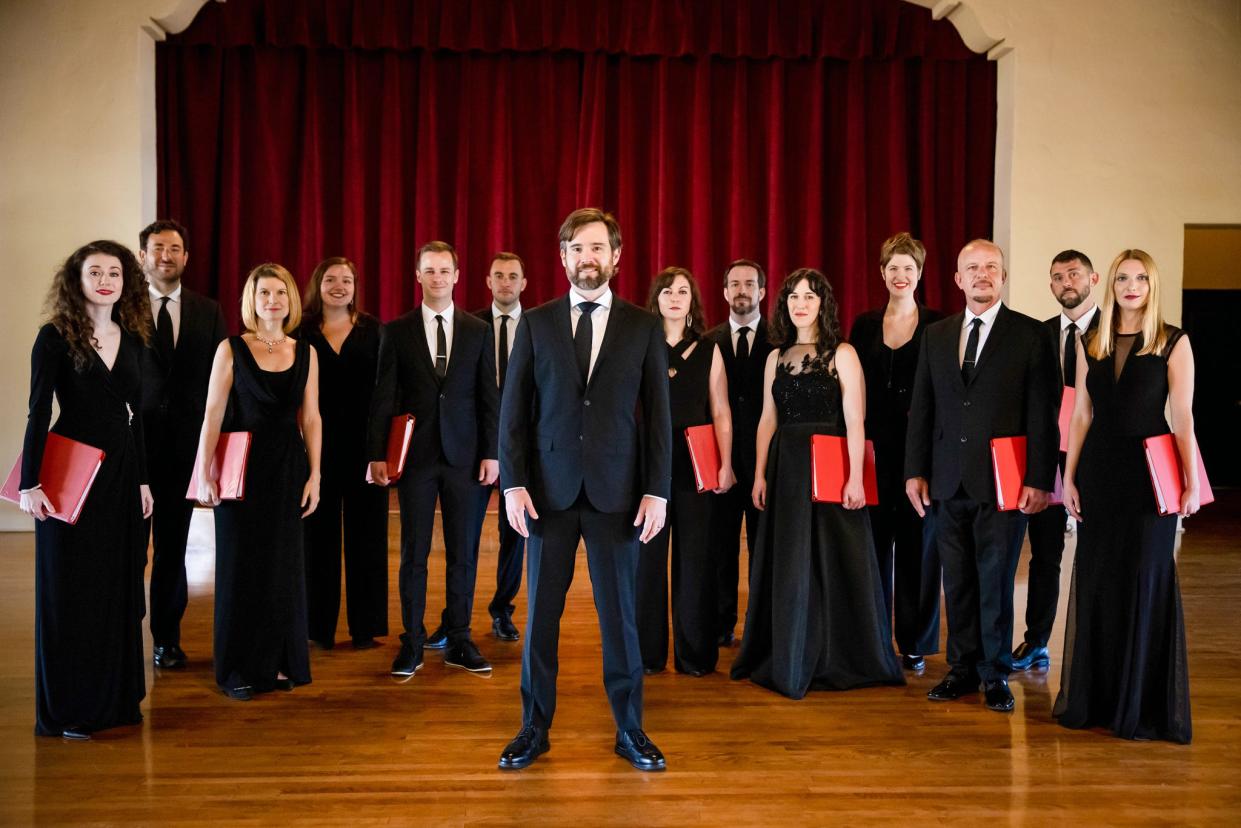 The Miami-based concert choir Seraphic Fire, seen here with founder and director Patrick Dupré Quigley, will play the Kravis Center's Rinker Playhouse on Nov. 5 and Dec. 12.