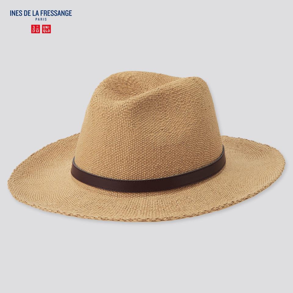 13) WOMEN PAPER FEDORA HAT (INES DE LA FRESSANGE)