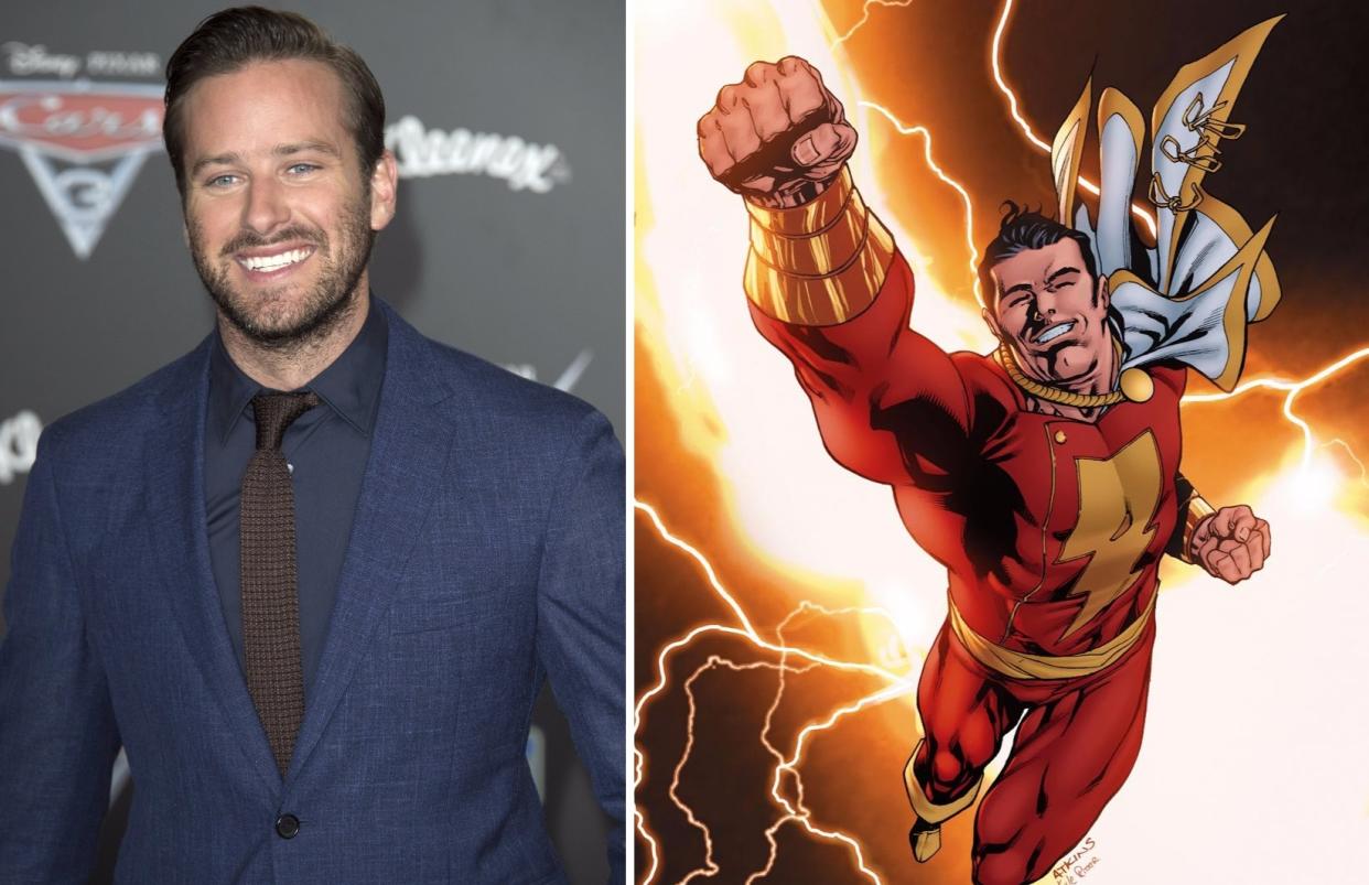 Will Armie Hammer soon be saying the magic word 'Shazam' for Warner Bros and the DCEU? (Credit: WENN/DC Comics) 