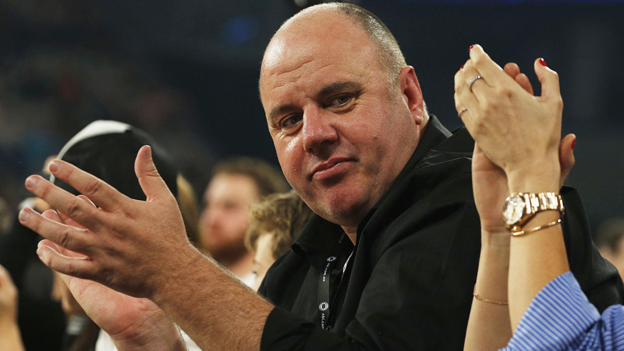 Craig Hutchison is pictured on the sidelines at an NBL game.