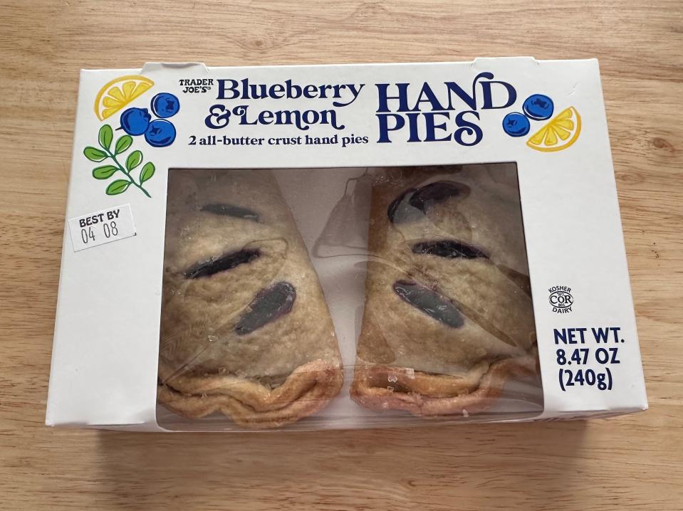 blueberry and lemon hand pies from trader joe's