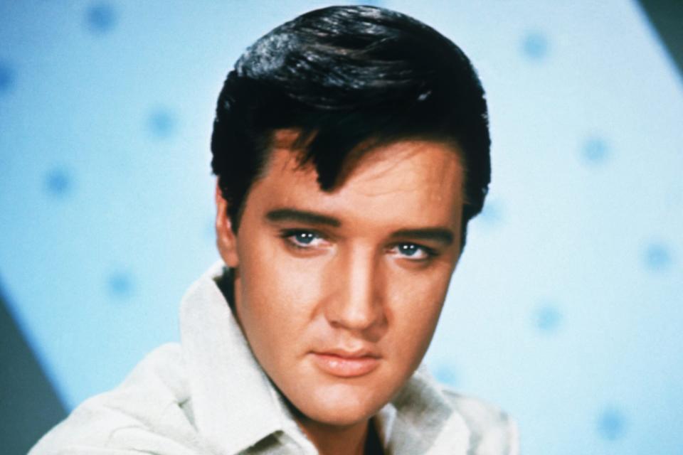 Elvis Presley (1935-1977), American rock 'n' roll legend.