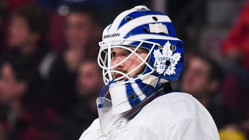 Goaltender Michael Hutchinson will be returning to the backup role with the Maple Leafs. (Photo by David Kirouac/Icon Sportswire)