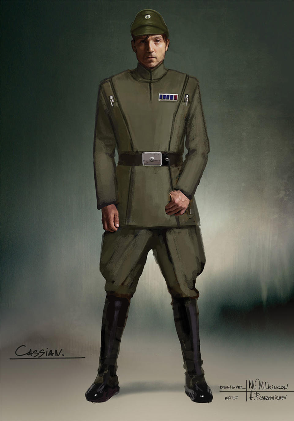 Concept art of Cassian in disguise.