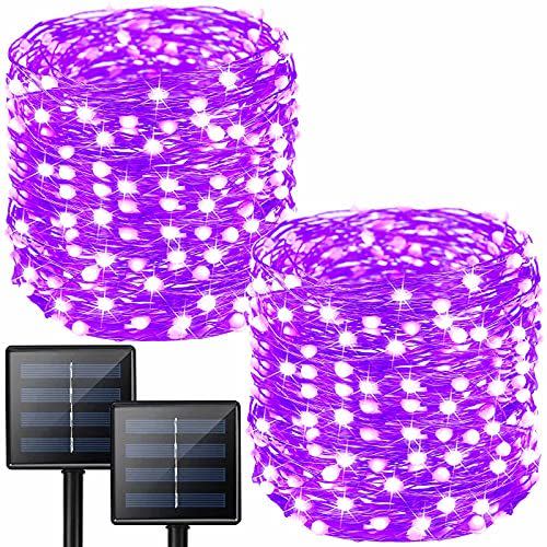 9) Albelt Purple Solar Halloween Lights