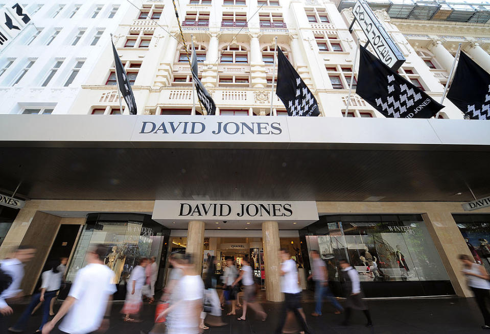 David Jones is set to shut its iconic Melbourne menswear store. Source: Getty