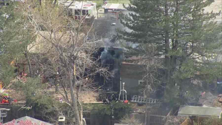 Aurora Fire Rescue reported a working house fire on South Truckee Way, which is seen here from SkyFOX on Friday, April 26, 2024.