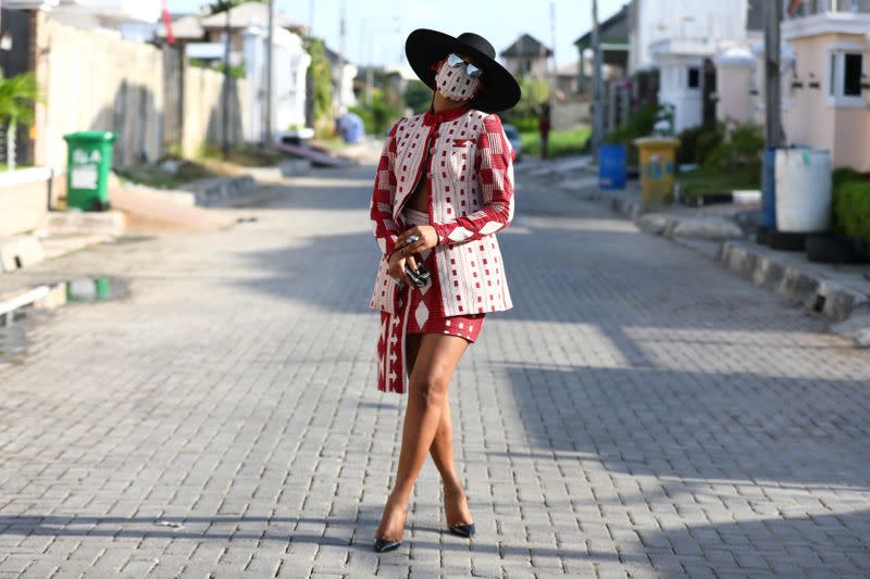 Nigerian style influencer, Angel Obasi, poses for a picture in Lagos