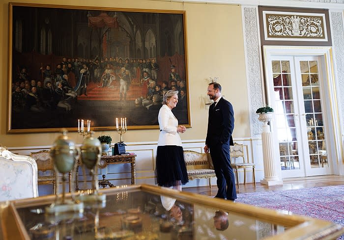 Haakon de Noruega con Astrid de Bélgica