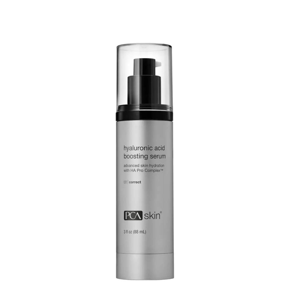 <p><a href="https://www.amazon.com/PCA-SKIN-Hyaluronic-Boosting-Serum/dp/B06XSDH36N?tag=syn-yahoo-20&ascsubtag=%5Bartid%7C2089.g.44706794%5Bsrc%7Cyahoo-us" rel="nofollow noopener" target="_blank" data-ylk="slk:Shop Now;elm:context_link;itc:0;sec:content-canvas" class="link ">Shop Now</a></p><p>Hyaluronic Acid Boosting Face Serum</p><p>amazon.com</p><p>$124.00</p>