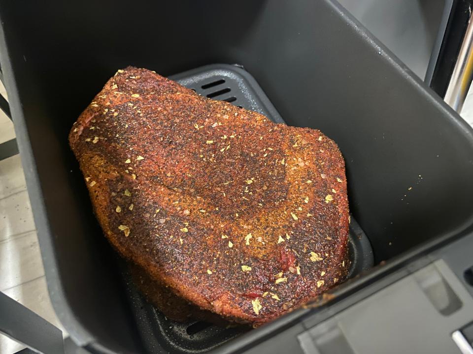 The steak in the air fryer