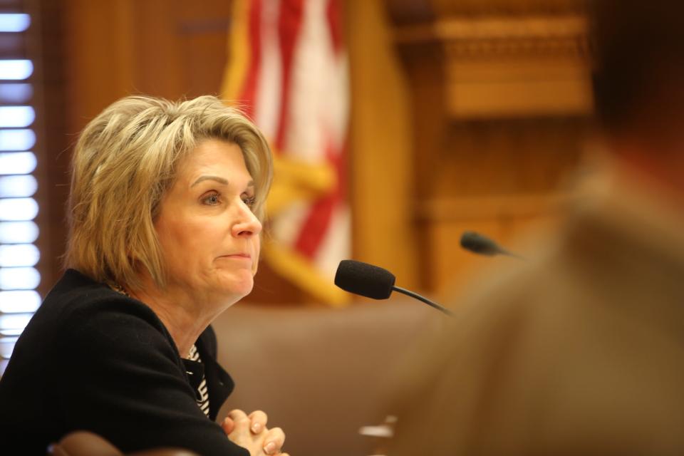 Rep. Barb Wasinger, R-Hays, argued in favor of deregulating the sugaring hair removal technique, which would allow a constituent of hers to start a business without a cosmetology education or license.
