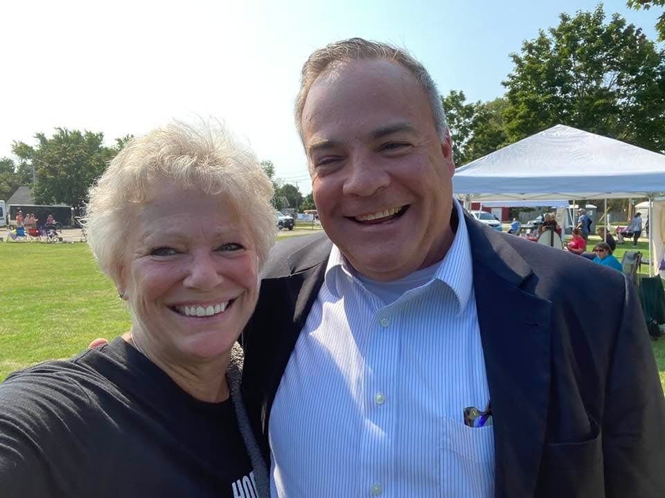 Rochester Mayor Paul Callaghan and Tracy Warren at the second annual Revival Day of Hope at Rochester Common in 2022.