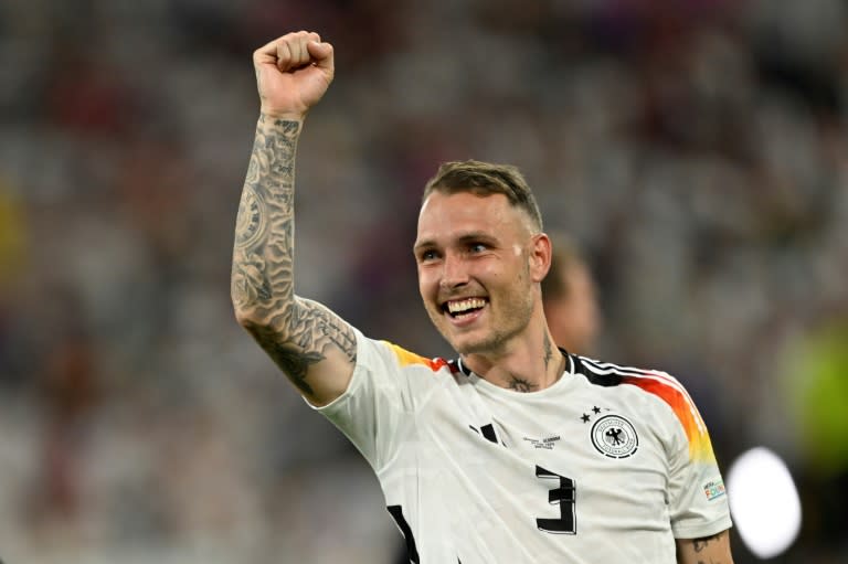 Germany defender <a class="link " href="https://sports.yahoo.com/soccer/players/902268/" data-i13n="sec:content-canvas;subsec:anchor_text;elm:context_link" data-ylk="slk:David Raum;sec:content-canvas;subsec:anchor_text;elm:context_link;itc:0">David Raum</a> (INA FASSBENDER)