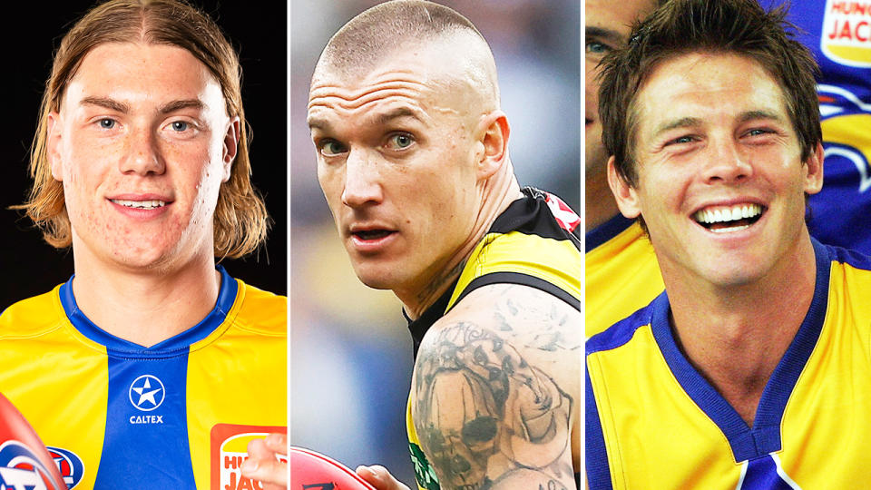 Harley Reid, Dustin Martin and Ben Cousins.